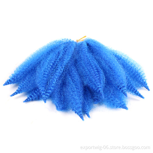 Fluffy Soft 8 inch Afro Kinky Curly Crochet Hair Extension Crochet Braid Marley Hair Kinky Twist Attachment Hair